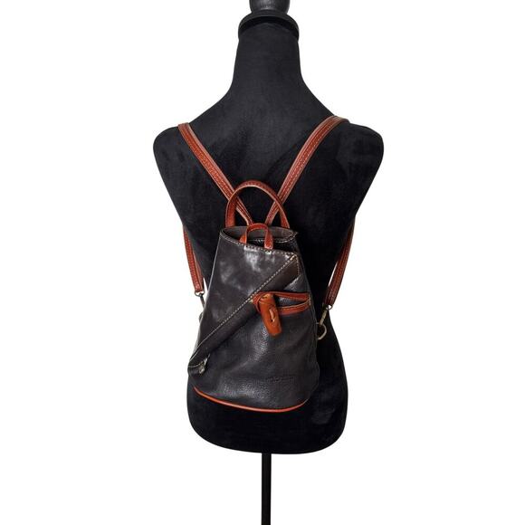 Genuine Leather Sling Backpack – Rare Longchamp Style Lookalike - Picture 9 of 10